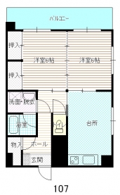 ヴィラージュKT 107号室